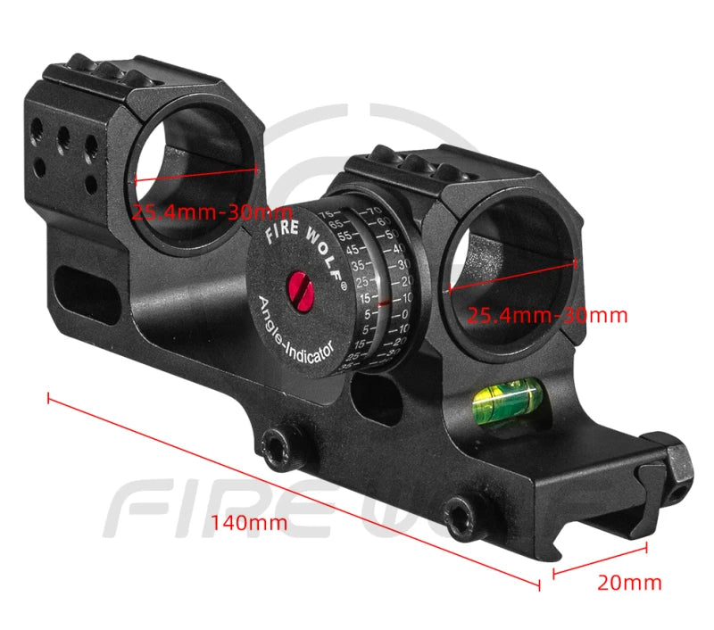 45° Angle Level Indicator Tool, CNC Machined Shockproof Waterproof, Black