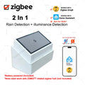 2 In 1 Zigbee Rain Sensor,Rainfall And illuminance Detection Real-Time Monitoring Rainwater Detector Only For Home Assistant Z2M
