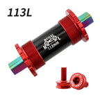 MUQZI Bicycle Titanium Ceramics Bottom Bracket MTB Road Bike BB68 103 107 110 113 119 122mm Square Tapered Axis