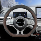 Leather Car Steering Wheel Cover for BYD Dolphin Mini Song Plus Pro Seagull King Yuan Up Sealion 7 Qin Plus 2026 Accessories