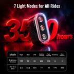 RAVEMEN TR500 Bike Rear Light Bicycle Taillight Lamp Rechargeable 1600mAh Auto On-Off 500 LED Lumens Flashing Brake Detection