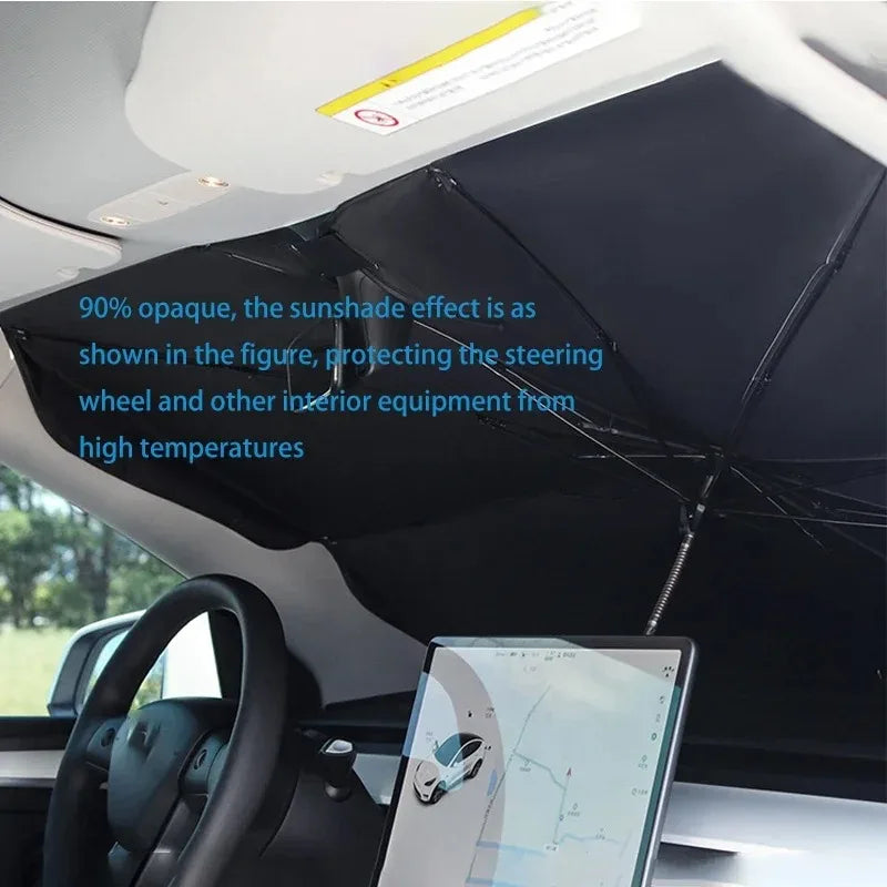 Car Sunshade Car Sunshade Retractable Sunscreen Heat Insulation Front Windshield Parasol Summer Sunscreen Products