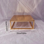 Gold Metal Cake Stand Set Round or Square Dessert Display Pedestal, 2pcs/3pcs or Single