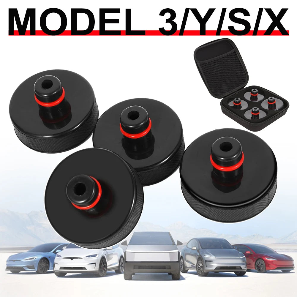 4pcs Lifting Jack Pad for Tesla Model 3/S/X/Y/Y Juniper Heavy Duty Rubber Lift Pucks Accessories for Tesla Vehicles 2013 to 2026