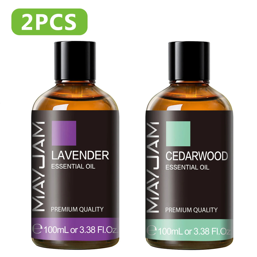 100ML Pure Plant Essential Oil Mint Bergamot Patchouli Citronella Lemongrass Chamomile Cedarwood For Reed Diffuser Humidifier