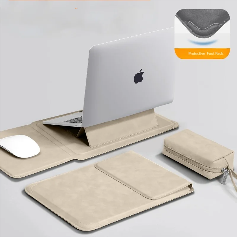 Laptop Sleeve Case 13 14 15 15.6 16Inch For HP DELL Bag For Macbook Air Pro 13 13.6 M4 Notebook Case with stand Men Women