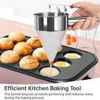 1200/600ml Stainless Steel Funnel Dispenser with Rack Cupcake Pancake Batter Maker Octopus Fish Ball Home Kitchen Baking Tools
