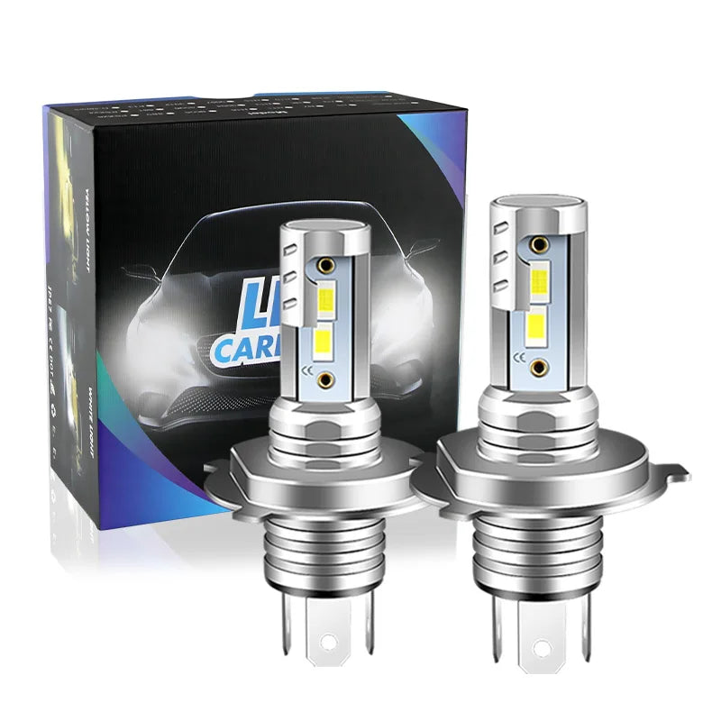 2pcs LED H4 White