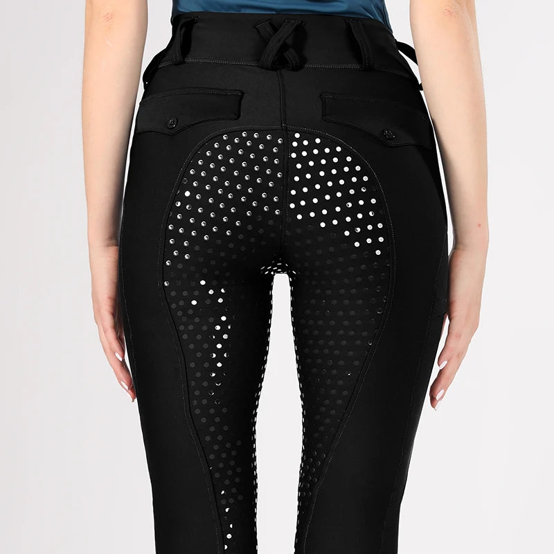 MXLLINA Western Full Seat Grip Woman Riding Tights Silicone Horseback Leggings Equestrian Riding Pants Breeches Clothes
