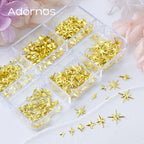 180 pcs/box Shooting Star Metal Rivets Nail Art Accessories 3D Awn Star Rhinestones For Nail Charms Jewelry Nail Art DIY Crafts