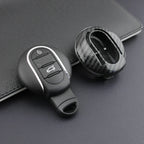 Carbon Fiber Car Key Fob Cover Case Chain Ring For Mini Cooper S One Countryman Clubman F54 F55 F56 F57 F60
