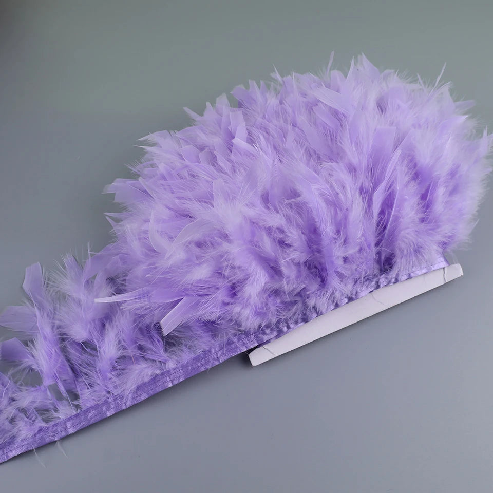 10-15cm Marabou Feathers Trim DIY Wedding Turkey Feather Ribbon Crafts Sewing Clothing Party Plume Handmade Home Decor