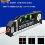 HOMEFISH Easy to Use Laser Level Line Tool Multipurpose Laser Level Kit Standard Cross Line Lase 8 Feet Measure Tape Ruler