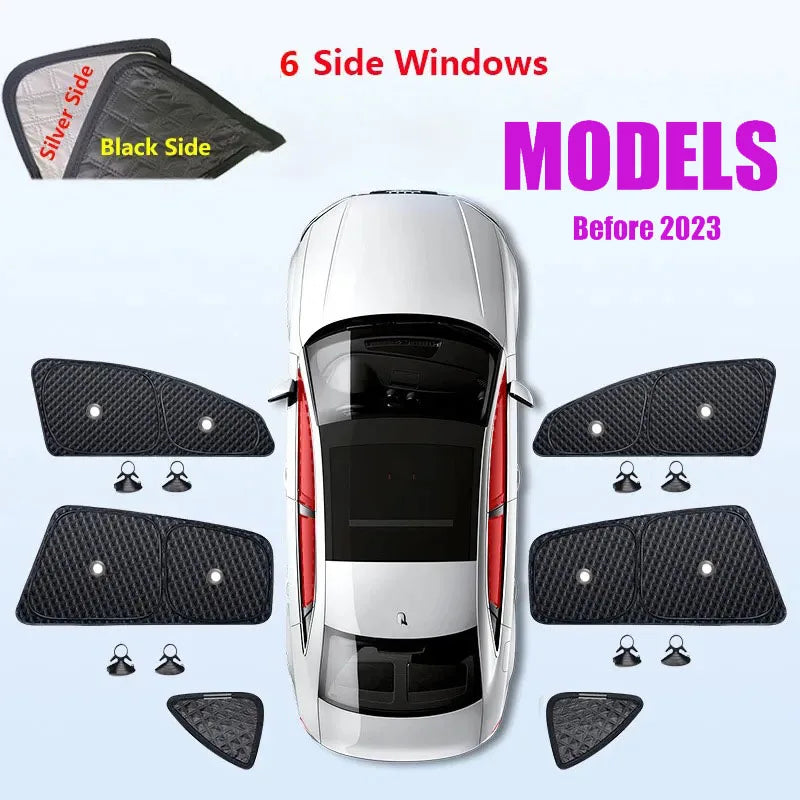 for Tesla Model 3 Y S X 2025-2020 26 Privacy Sunshade Side Window Sun Shades Front Rear Windshield Blind Shading Outdoor Camping