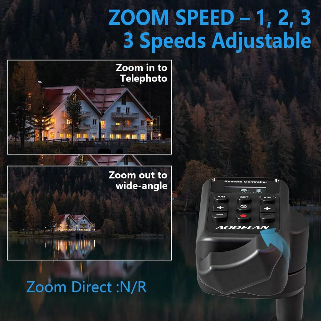 AODELAN ZC-3 Wireless Remote Control Camcorder Zoom Remote For Canon Sony Lens Zoom Focus IRIS Recording Video Camera Controllor