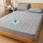 Waterproof Mattress Protector Fitted Cover 1pc Lattice, 30cm Deep Pocket, Sizes 90-200cm