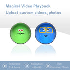 Customizable Video Glass Ball Diy Art Glass Ball Lamp - Spherical Pixel Display, Detachable Video Screen Custom Birthday Gifts