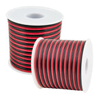 10M~50M 16 18 20 22 24 26 28 30AWG 2Pins Copper Wire DIY LED Lamp Connector Red & Black Flat Ribbon Cable 300V 80C