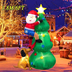Backpack Santa Claus Christmas Decoration Inflatable Toys With LED Light 1.8M Inflatable Model Holiday Gift Indoor Outdoor Decor