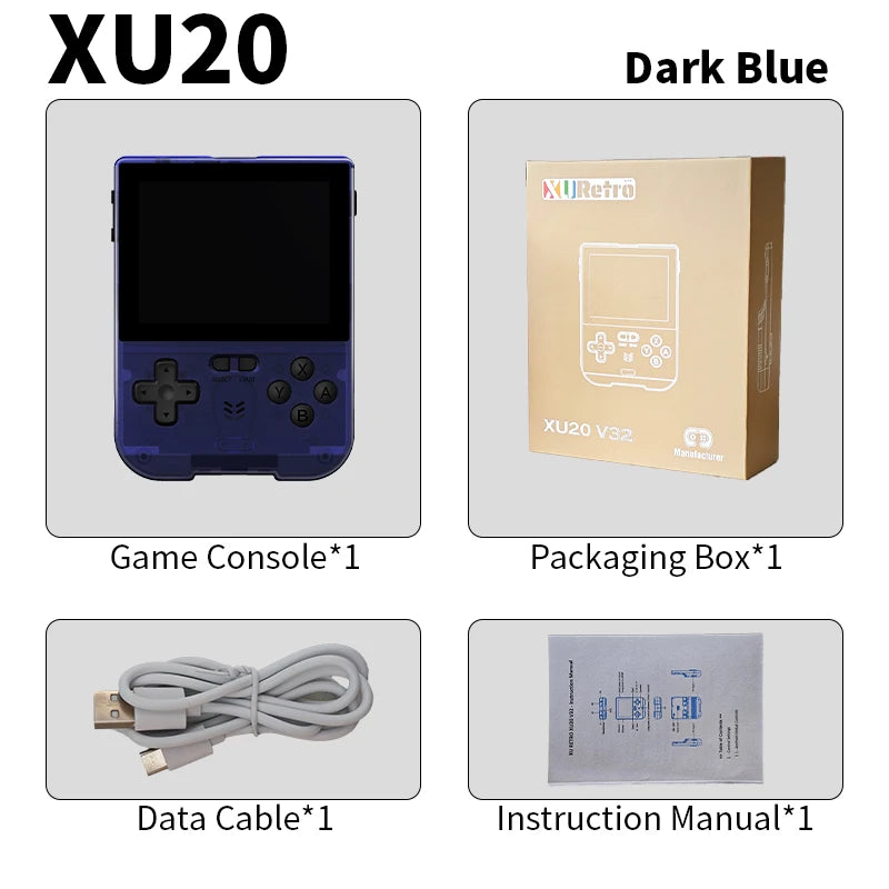 Coopreme XU20 V32 64-bit Android Game Console Multi-touch Aurora Launcher 3.2 Inch IPS Display Handheld Gaming Device