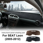 For Seat Leon 2005 2006 2007 2008 2009 2010 2011 2012 Sunshade Mat Flannel Dashmat Carpet Anti-Slip Pad Interior Accessories