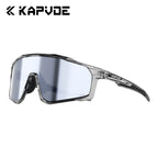 Kapvoe M/L Size Photochromic Cycling Glasses Large Head Sports Sunglasses for Men Women UV400 Bike Glasses Hiking Eyewear