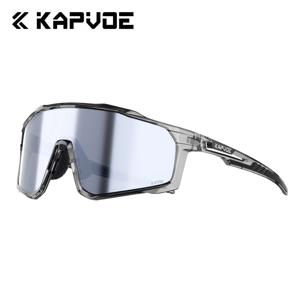 Kapvoe M/L Size Photochromic Cycling Glasses Large Head Sports Sunglasses for Men Women UV400 Bike Glasses Hiking Eyewear