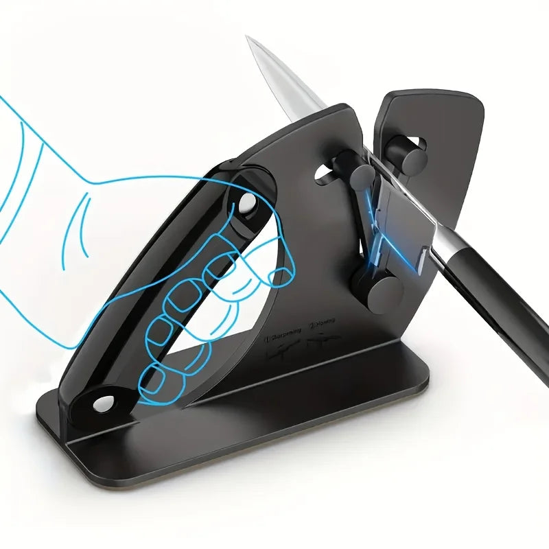 Kitchen Knife Sharpener Sharpening System, Black