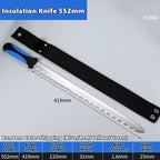 Insulated Knife Foam Cutting Knife,Double Serrated Stainless Steel Knife Insulation Knife with Nylon Sheath Insulation Cutter