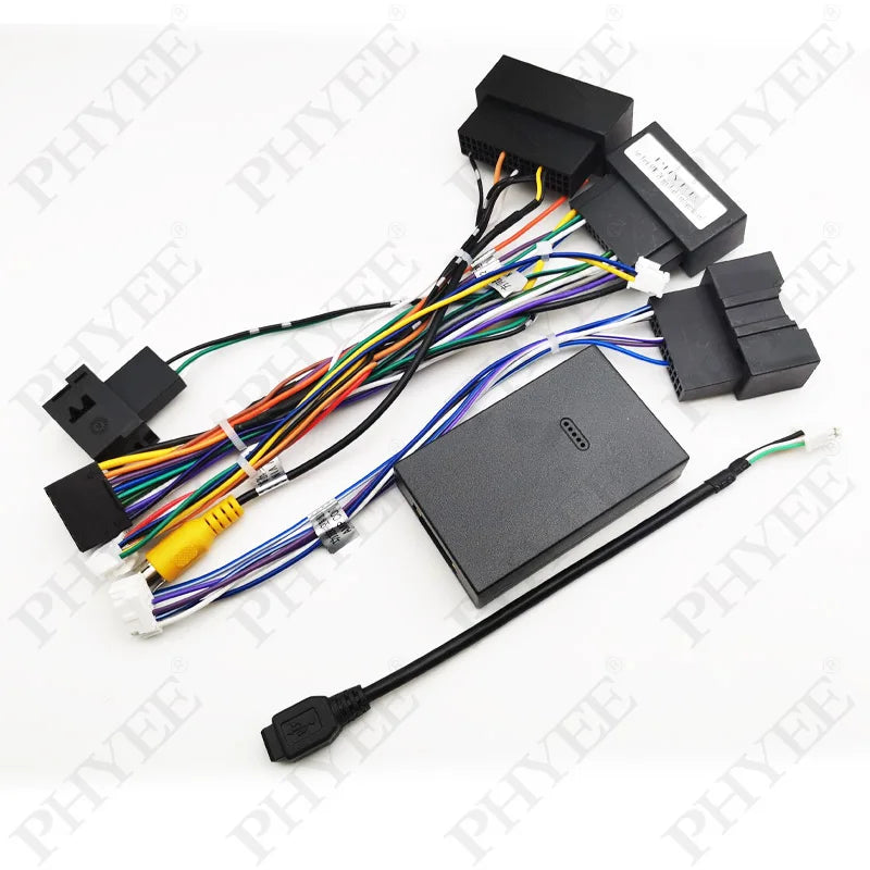 CAN Bus Decoder Radio Wiring Harness Adapter 16Pin Plug to 24 Pin Connector Cable for Ford Focus F150 Explorer Fiesta with SYNC