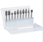 Carbide Burr Set Dremel Rotary Tool 10Pcs Die Grinder Bits Rotary File 1/8" Shank for Cutting Burrs Metal Grinding Engraving