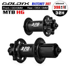 GOLDIX GDX370 32H Bicycle Hub Sealed Bearing 6-bolt Disc Brake J-Bend 32 Holes Ratchet 36T BOOST MTB Hub for Shimano SRAM