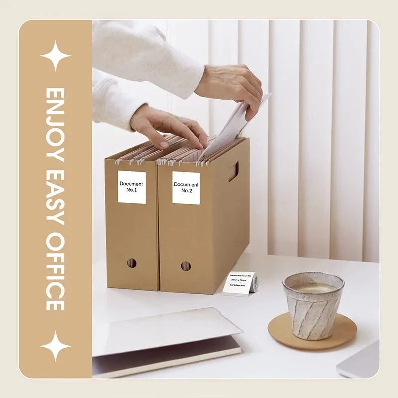 Niimbot  B1 White Sticker 3/5/10 Rolls Waterproof Paper Adhesive Label White Anti-Oil For B1 B21 Mini Thermal Printer Tape