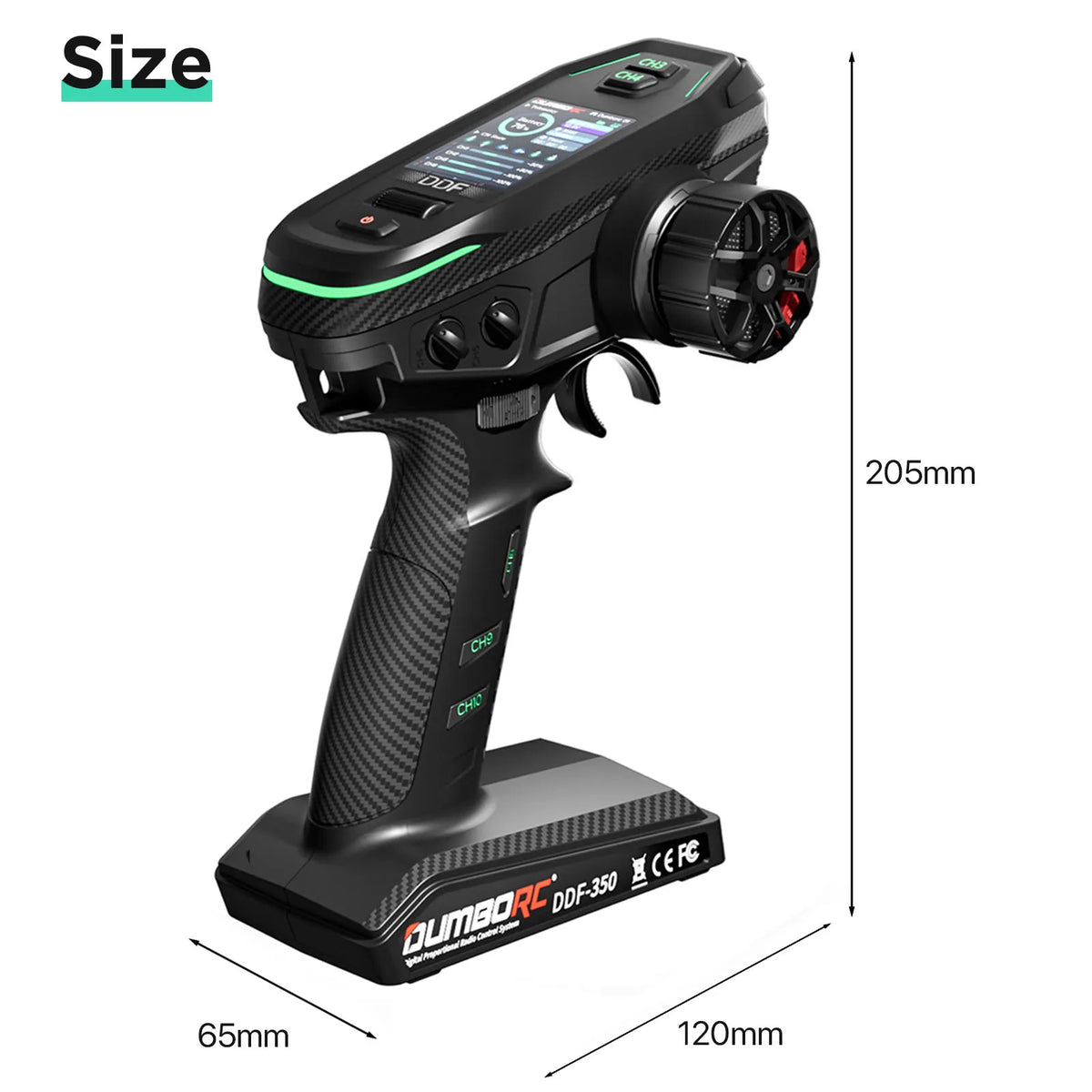 DUMBORC DDF-350 10CH Remote Controller 2.4G 10Channel Transmitter P6F P6DC Gyro Receiver for Drift Car Tank Boat Robot Toy Wltoy