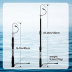 SANLIKE Telescopic Fishing Hook with Stainless Steel Spear Hook Anti-Slip Grip Outdoor Fishing Gear Accessory for Secure Catch