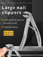 Bend anti splash nail clipper, stainless steel nail clipper, large opening high-quality nail clipper, essential tool for home