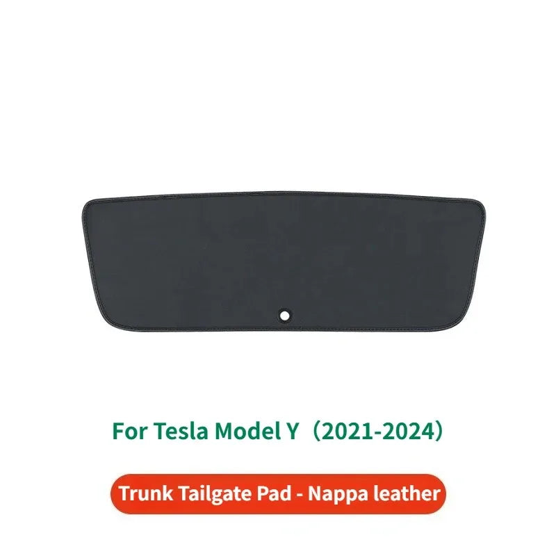 For Tesla Model Y Juniper / Model 3 Highland Trunk Tailgate Guard Pad PU Leather Trunk Protective Anti-dirty Pad Car Accessories