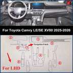 Car TPU Interior Protection Pre-cut Film For Toyota Camry XV80 2025-2026 Gear Panel Center Console Navigation Cover Accessories