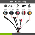JN Ebike Controller 36V 48V 15A 17A 22A 25A 30A 35A Control System with 6 9 12 Mosfets for Electric Scooter Conversion Parts