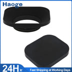 Haoge 43mm Universal Square Metal Screw-in Mount Lens Hood Shade for Leica D-LUX 8 dlux8  Camera