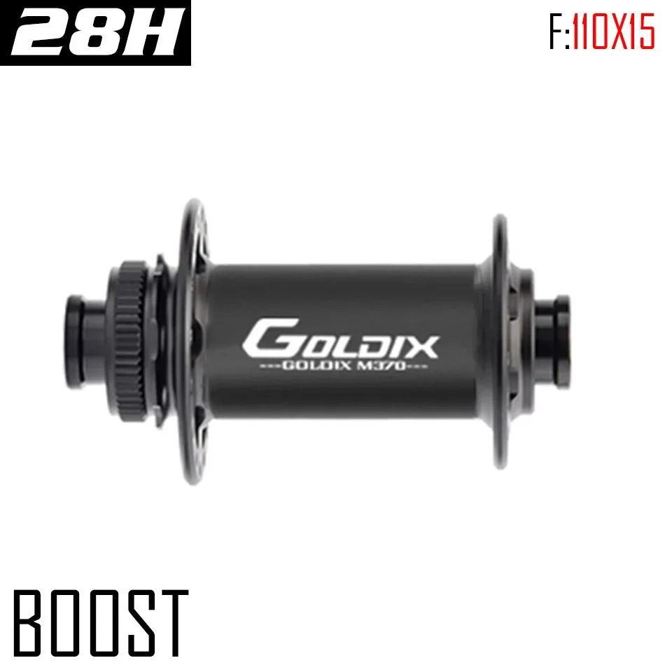 GOLDIX GDX370 Bicycle Hub Sealed Bearing Center Lock Disc Brake J-Bend 28 Holes Ratchet 36T BOOST MTB Hub for Shimano HG MS XD