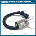 Fuel Shut Off Solenoid 12V for Bobcat 6691498 S130 S150 S160 S175 S185 S205 S450 Silver