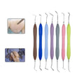 7pcs Double-Head Dental Composite Resin Filling Spatula Aesthetic Restoration Resin Filler Restoration Instrument Dentist Tools