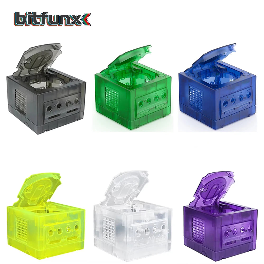 Bitfunx Gamecube NGC Replacement Shell Transparent Case for Gamecube NGC GC Game Console