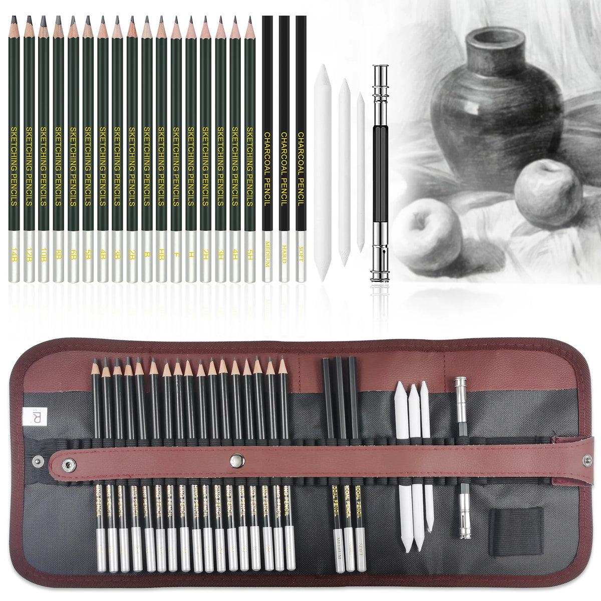 12/20/25/54/70 pcs Drawing Sketching Coloring Set Drawing Pencils & Sketching Kit Art Tool Kit Professional Art Supplies Set