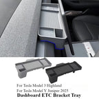 ETC Bracket Tray for Tesla Model Y Juniper Model 3 Highland Screen Rear Storage Box Instrument Panel ETC Bracket Car Accessories