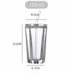 300ml Five-Pointed Star Glass Cup With Straw Color Gradient Cups Cold Drink Cup Coffee With Lid Drinking Cup Drinkware