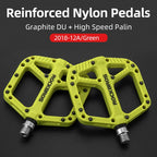 ROCKBROS Bicycle Pedals Ultralight Sealed Bearings Nylon Bike Pedals Anti-Slip MTB Road Flat Platform Cycling Pedal Accessories