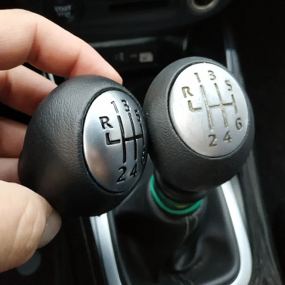 6-Speed Gear Shift Knob for Renault Duster 2010-2016, PU Leather, 1pc