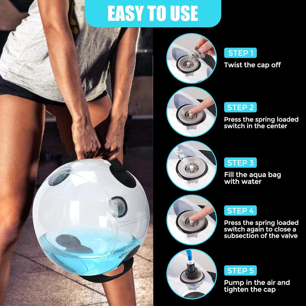 1pc Heavy Bag Aqua Ball,Sandbag Weight Set for Home Gym,Adjustable Sand Bags Weights Workout,Portable Exercise Fitness Equipment